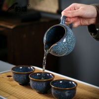 陶瓷公道杯隨機茶漏套裝茶海公杯粗陶茶海公杯茶具配件主人茶杯