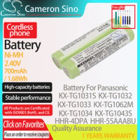 CameronSino Battery for Panasonic KX-TG1031S KX-TG1032 KX-TG1033 KX-TG1034 fits Panasonic HHR-4DPA Cordless phone Battery 700mAh