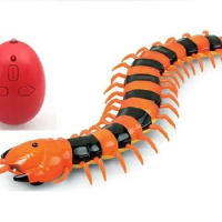 [Funny] Electronic pet Remote Control simulation Giant IR RC Scolopendra centipede Tricky Prank Scary robotic insect Toy gift