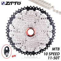 ZTTO MTB Bike 10 Speed 11-50T Cassette 10S 50T Freewheel Sprocket K7 10v 10s HG Cassette For Mountain Bike XT SLX XO X0 X9 X7