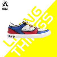 Aerostreet 2D Hoops Low Putih Merah Biru - Sepatu Sneakers Casual Aero