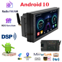 Car Radio Android10 multimedia player Autoradio 2 Din RDS DSP 7'' Touch screen GPS WIFI Bluetooth AM FM auto audio player stereo