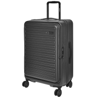 【SWICKY】24吋前開式奢華旅途系列旅行箱/行李箱(深灰)
