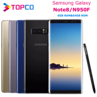 Samsung Galaxy Note8 Note 8 N950F Original Global Version 4G Android Phone Exynos Octa Core 6.3" Dual 12MP RAM 6GB ROM 64GB NFC