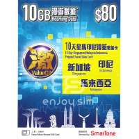 數碼通 - 激ValueGB 10日【新加坡、馬來西亞、印尼】(10GB) 4G 上網卡數據卡SIM咭