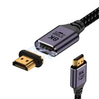 10Ft Cable High Definition Magnetic Cable HD-TV 2.1 UHD Cord Port 8K 60Hz 4K 120Hz High Speed Portable Monitor Cable