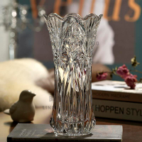 歐式水晶玻璃花瓶家居擺件鮮花富貴竹插花瓶花器客廳裝飾【時尚大衣櫥】