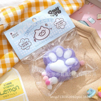 Squishy chân mèo dẻo có lông