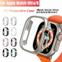 Matte Cover For Apple Watch 49mm 45mm 41mm 38mm 42mm 40mm 44mm PC Hollow Protective Shell Case For iWatch Series 8 7 6 SE 5 4 3
