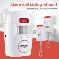 Alarm Rumah Anti Maling Sensor Gerak Detektor Infrared Pintu Jendela Wireless Home Security PIR 2 Re