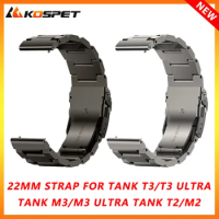 22MM Stainless Steel Strap For KOSPET TANK T3 Ultra TANK M3 Ultra TANK T3 TANK M3 TANK T2 Smart Watch Metal Strap Wrist Bracelet