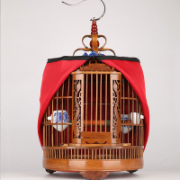 鳥籠子大號全套竹製鳥籠鏤空雕刻鳥籠製八哥鷯哥畫眉鳥籠海洋鳥籠