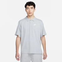 【NIKE 耐吉】上衣 男款 短袖上衣 運動 POLO衫 AS M NK CLUB POLO MATCHUP OS 灰 DX0618-077