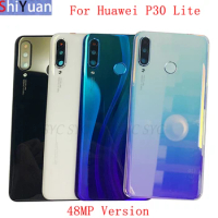 Original Battery Cover Rear Door Housing Back For Huawei P30 Lite Battery Cover with Fingerprint Flex Cable Logo Repair Parts