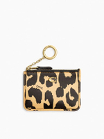 ที่ใส่การ์ดรุ่น Mini Skinny Id Case With Leopard Print สีน้ำตาล