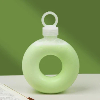 500ml Creative Donut Sports Water Bottle Fashion Portable Travel Kettle with Strap High Temperature Resistant Annular Tea Cup