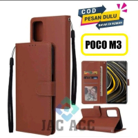 DOMPET HP UNTUK XIAOMI POCO M3 NEW LEATHER FLIP CASE XIAOMI POCO M3 NEW
