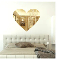 Free shipping Puzzle Combined LOVE Wall Mirror Sticker,DIY Mirror Wall Decal&amp;Murals For Sweet Home Deco