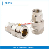 F Male To N L16 Female Plug Nickel Plated Straight Coaxial RF Connector Adapters 50ohm Brass High-quality