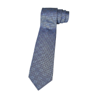 GUCCI經典緹花LOGO蠶絲菱格紋設計領帶(香檳藍)