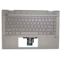 New Palmrest Backlit Keyboard for HP Pavilion 14-CE0027 14-CE0068ST L 19191-001 silve