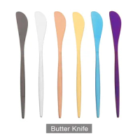 1/2Pcs Stainless Steel Butter Knife for Cheese Dessert Butter Jam Spreaders Knife Utensil Gold Cutlery Silverware Dessert Tools
