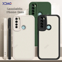 Camera Protection Phone Cover for Xiaomi Redmi Note8 Note 8 Pro Litchi Peel Pattern Leather Lamb Skin Shockproof Funda Soft Case