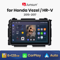 Junsun V1 pro AI Voice 2 din Android Auto Radio for Honda HRV Vezel 2015 - 2017 Car Radio Multimedia GPS Track Carplay 2din dvd