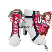 BanG Dream Toyama Kasumi Anime Customize Cosplay High Heels Shoes Boots