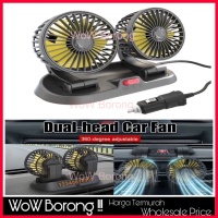 Car Strong Dual Fan Air Conditioning Double Booster Cooler 360 ° Desktop USB Mini Fan For Car Van