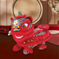 Electric Lion Dance Toy Doll Dance Lion Doll Figure Interactive Singing and Walking Lion Toy, Shaking Head Animals for Boys