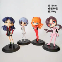 4 New Four Anime Figure Ayanami Rei Asuka Langley Soryu Q Version Big Head Doll Model Gift Katsuragi Miri Dolls Ornament Toy
