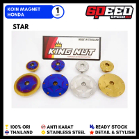 KOIN MAGNET BLOK HONDA SUPRA TIGER PROBOLT STAINLESS GOLD BLUE SILVER