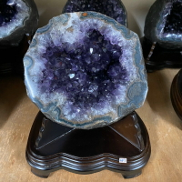 天然 烏拉圭🇺🇾5A財寶袋圓洞型 紫晶洞 紫水晶洞 🔮 靠山 天然聚寶甕 😘系列 3.3kg 編號:417
