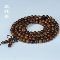 Tibetan Buddhism 108 Palisander Wood Prayer Beads Mala Necklace