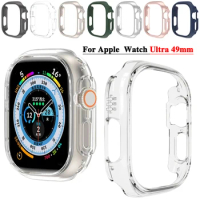 Matte Protective Cover for Apple Watch Ultra 2 PC transparent Bumper Hard PC Frame Protector Case for iwatch Ultra 49mm
