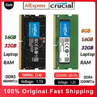Crucial Original Laptop Memory DDR4 3200MHz 8GB 16GB 32GB DDR5 4800MHz 5600MHz 32GB For Dell Lenovo Asus HP Laptop Memory Stick