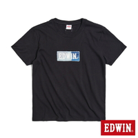 EDWIN 再生系列 刺繡BOX LOGO短袖T恤-男款 黑色 #503生日慶