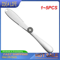 1~5PCS Wipe Cream Bread Jam Cheese Dessert Knife 3 In 1 Multifunction Cheese Butter Cutter With Hole Butter Knife
