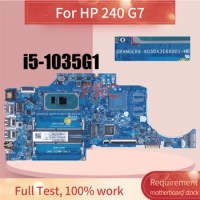 6050A3166001 For HP 240 G7 Laptop Motherboard 6050A3166001-MB-A02 SRGKG i5-1035G1 Notebook Mainboard Full Tested