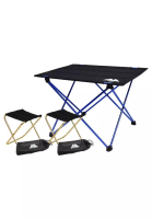 MasterTool Camping Foldable Table +2 pcs Foldable Chair
