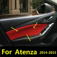 Microfiber Front /Rear Door Panel Leather Protective Cover For Mazda Atenza 2014 2015 2016 2017 2018 car interior
