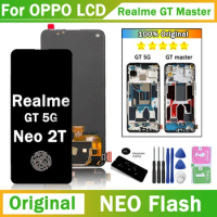 6.43" Original For Oppo Realme GT 5G LCD GT Master Display Touch Panel Digitizer For Realme GT Neo Flash LCD GT Neo2T With Frame