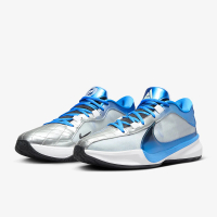 【NIKE 耐吉】籃球鞋 男鞋 運動鞋 包覆 緩震 字母哥 ZOOM FREAK 5 EP 銀藍 DX4996-402(3B3494)