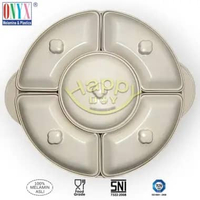 PARTY SET | SERVING SET | WADAH SAJI PRASMANAN BULAT SET MELAMIN 17IN CREAM