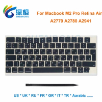 A2779 A2780 A2941 Key Keycaps Keys Cap Keyboards Scissor Repair For Apple Macbook Pro Retina Air M2 14.2" 16.2" 15.3" 2023 Year