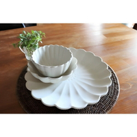 日本製 菊形餐盤 陶瓷盤 小碟14.3cm 另售其他尺寸 - 日本進口 日本 代購 日本代購 現貨 快速出貨 日本空運來台 菊形餐盤 陶瓷盤 碗盤 料理盤 菊花盤 花形盤 深盤 小碟 配菜盤 盤子