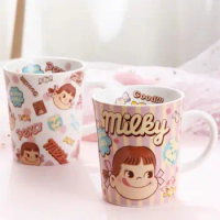 Japanese Fujiya Peko Milky Mug Milk Girl Ceramic Mug Milk Cup Strawberry Girl Ceramic Mug Juice Cup Water Cup