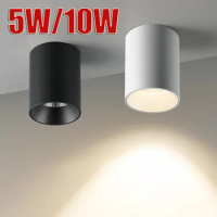 Round Surface Mounted LED Downlights 5W10WCOB LED Ceiling Spot Lights AC110-220V LED Lamp Indoor Lighting