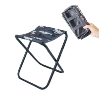 Outdoor Folding Stool Aluminum Alloy Fishing Chair Barbecue Stool Portable Train Pony Camping Chair